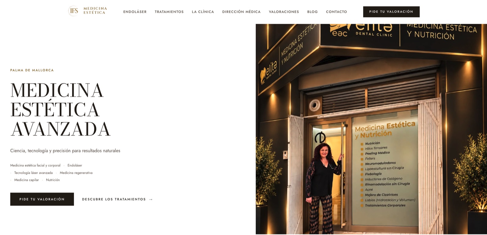 Web de IFS Medicina Estética en Palma de Mallorca